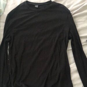 SHEIN Ribbed Black Top